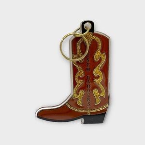 VTG Busch Gardens Cowboy Boot Keychain 1981 Souvenir Tampa Florida Made In USA
